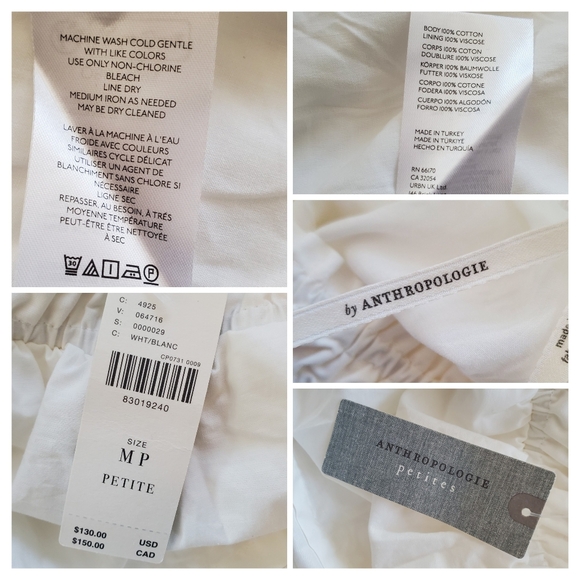 Anthropologie The Somerset Collection Maxi Skirt - White Size Medium NWT - Picture 14 of 15